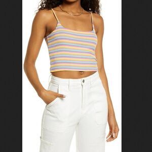 ‎BP Stripe Rib Crop Camisole Size XL